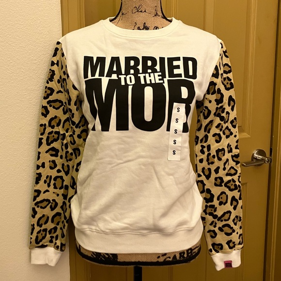 MTTM married to the mob rare sweatshirt NWT cheetah crew neck small street wear - Picture 1 of 5